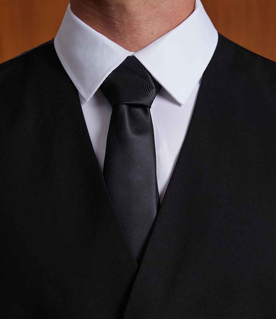 NEOBLU Tommy Plain Club Tie in Deep Black