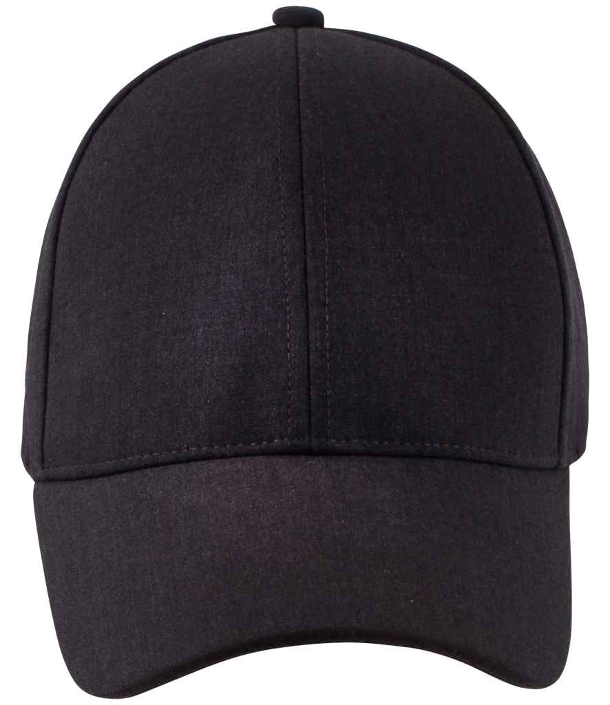 NEOBLU Tom 6 Panel Cap in Anthracite Marl, front view