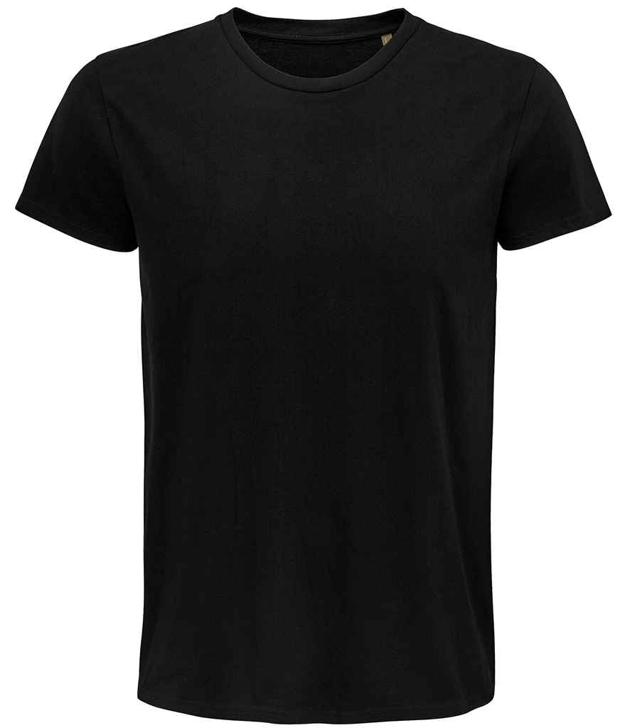 SOL'S Pioneer Organic T-Shirt in Deep Black, front view