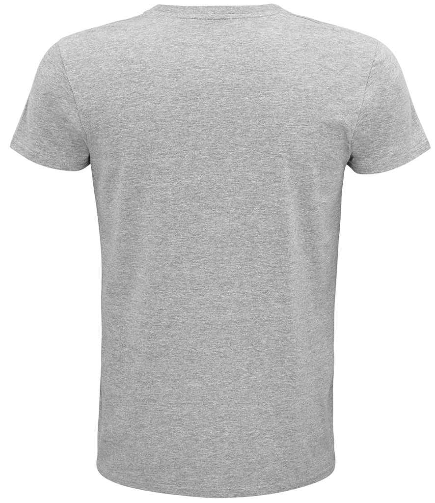 SOL'S Pioneer Organic T-Shirt in Grey Marl, back view