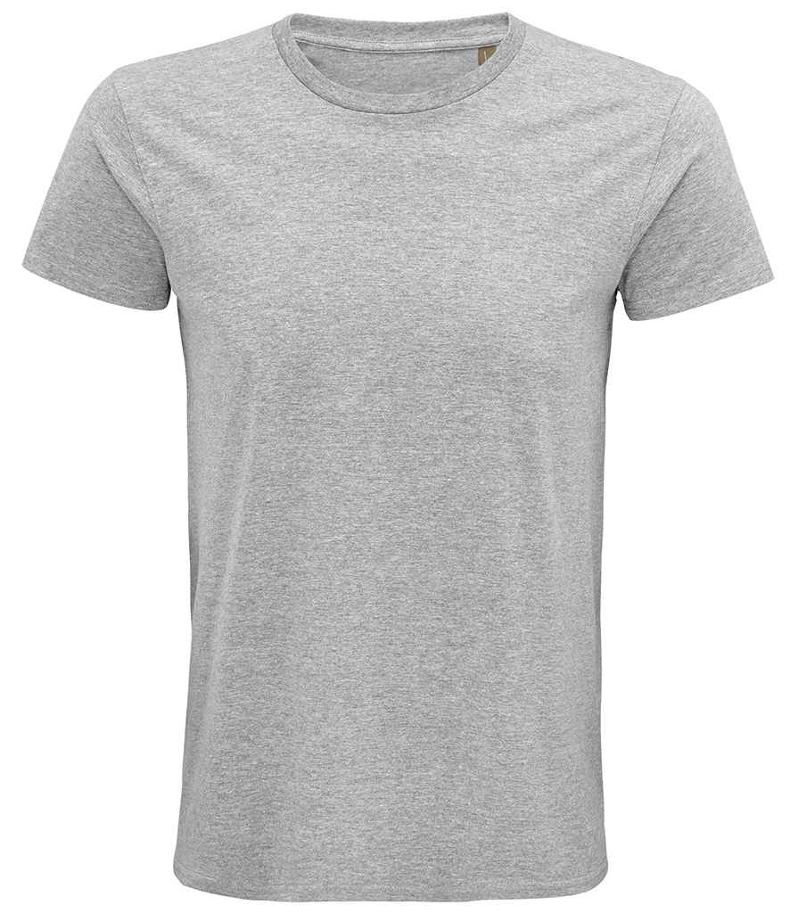 SOL'S Pioneer Organic T-Shirt in Grey Marl, front view
