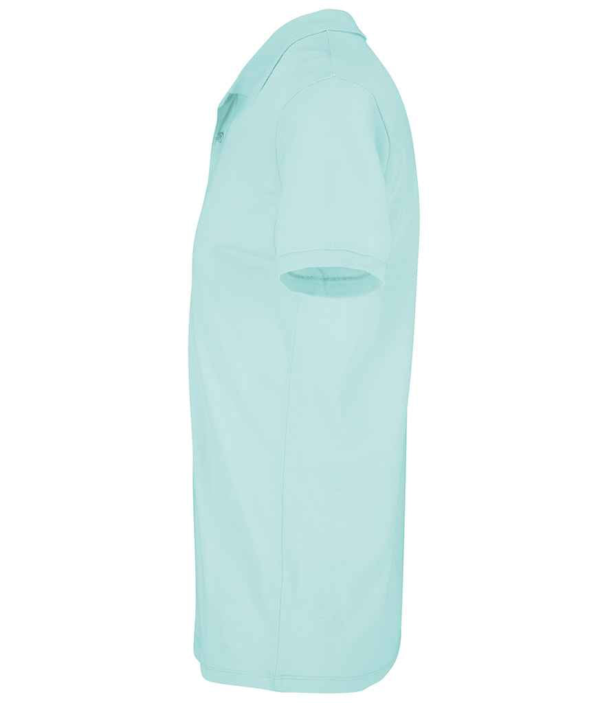 SOL'S Planet Organic Piqué Polo Shirt in Arctic Blue, side view