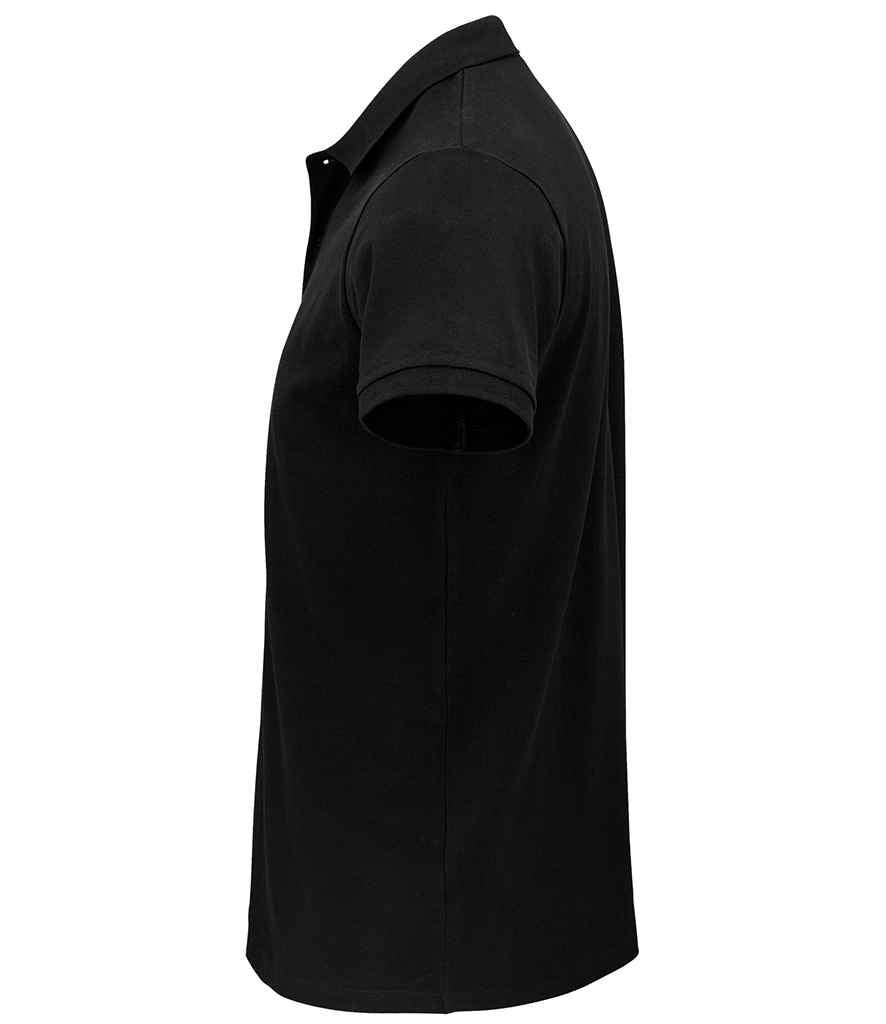 SOL'S Planet Organic Piqué Polo Shirt in Black, side view