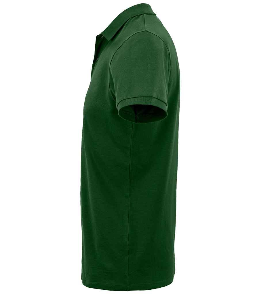 SOL'S Planet Organic Piqué Polo Shirt in Bottle Green, side view