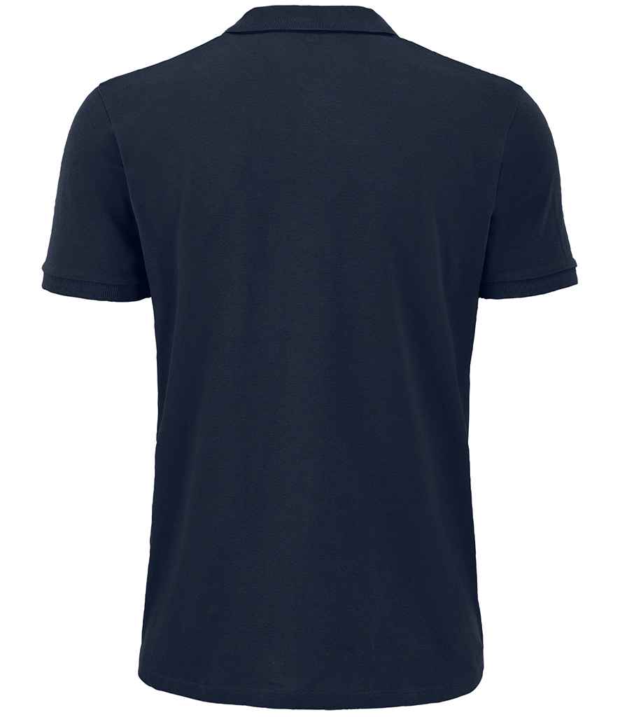 SOL'S Planet Organic Piqué Polo Shirt in French Navy, back view