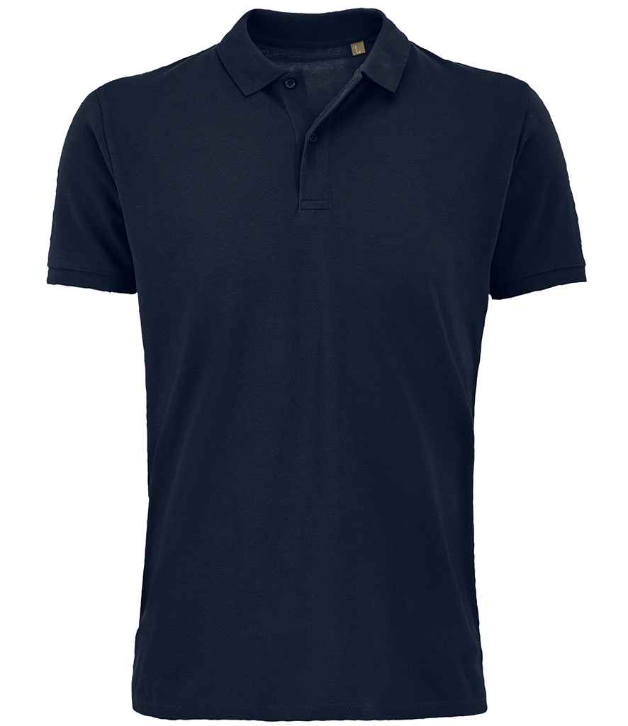 SOL'S Planet Organic Piqué Polo Shirt in French Navy, front view