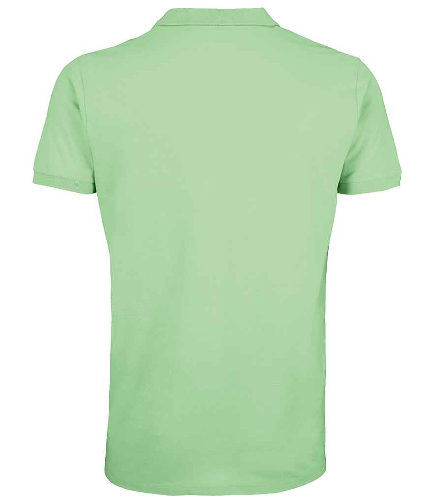 SOL'S Planet Organic Piqué Polo Shirt in Frozen Green, back view