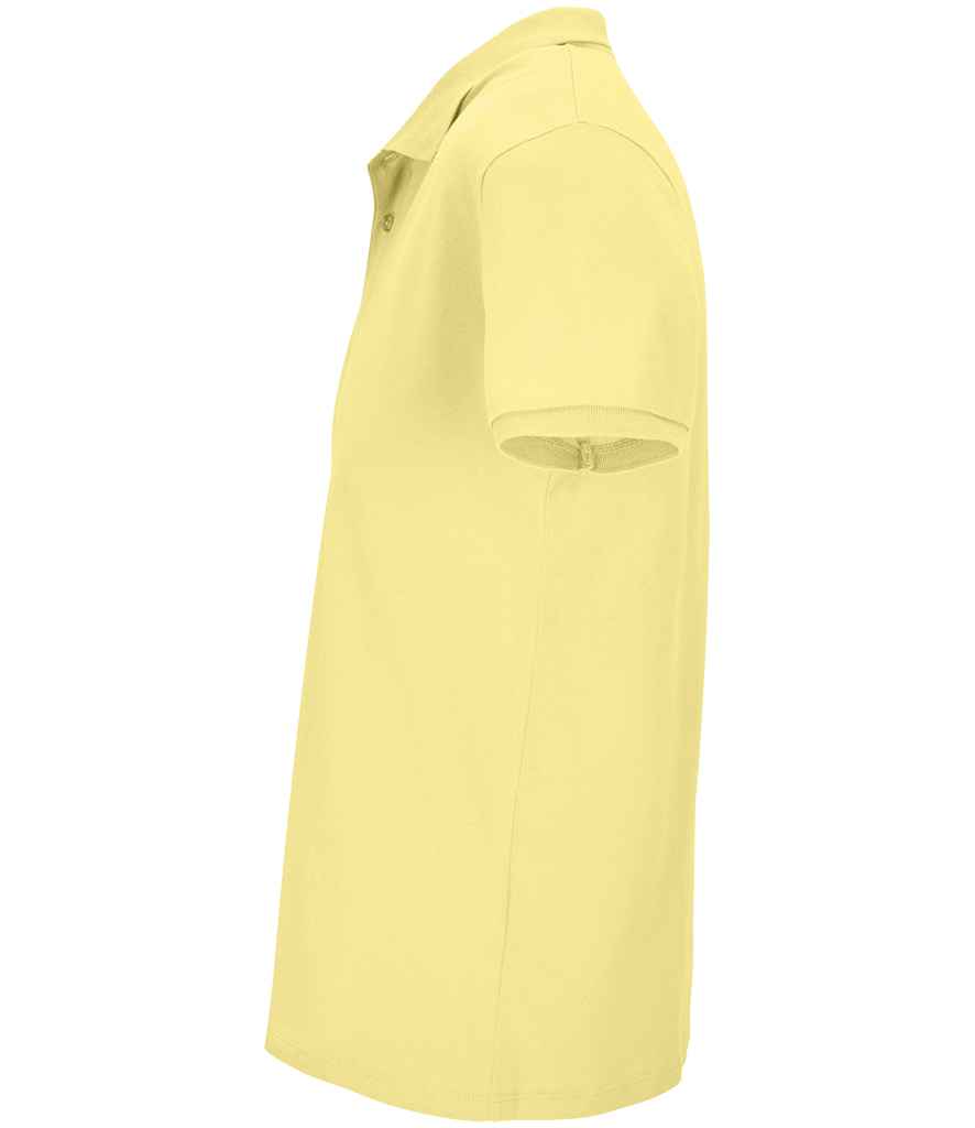 SOL'S Planet Organic Piqué Polo Shirt in Light Yellow, side view