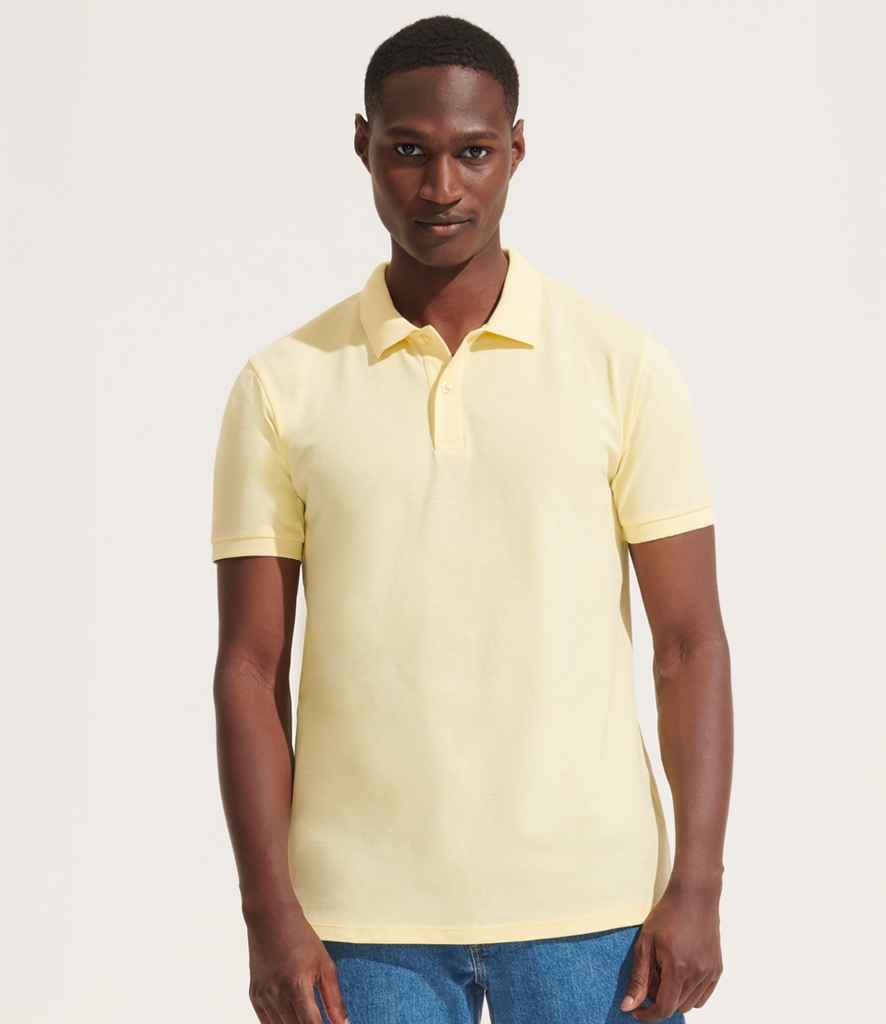 SOL'S Planet Organic Piqué Polo Shirt in Light Yellow