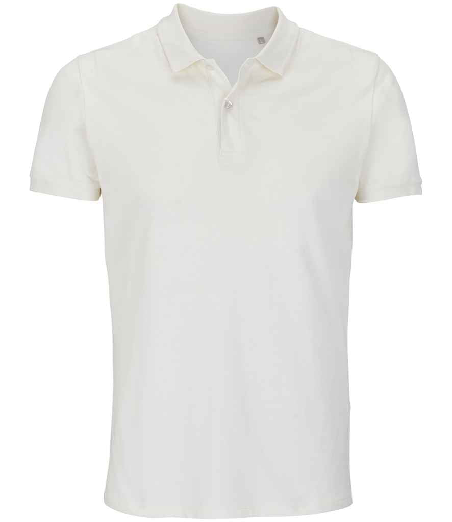 SOL'S Planet Organic Piqué Polo Shirt in Off White, front view