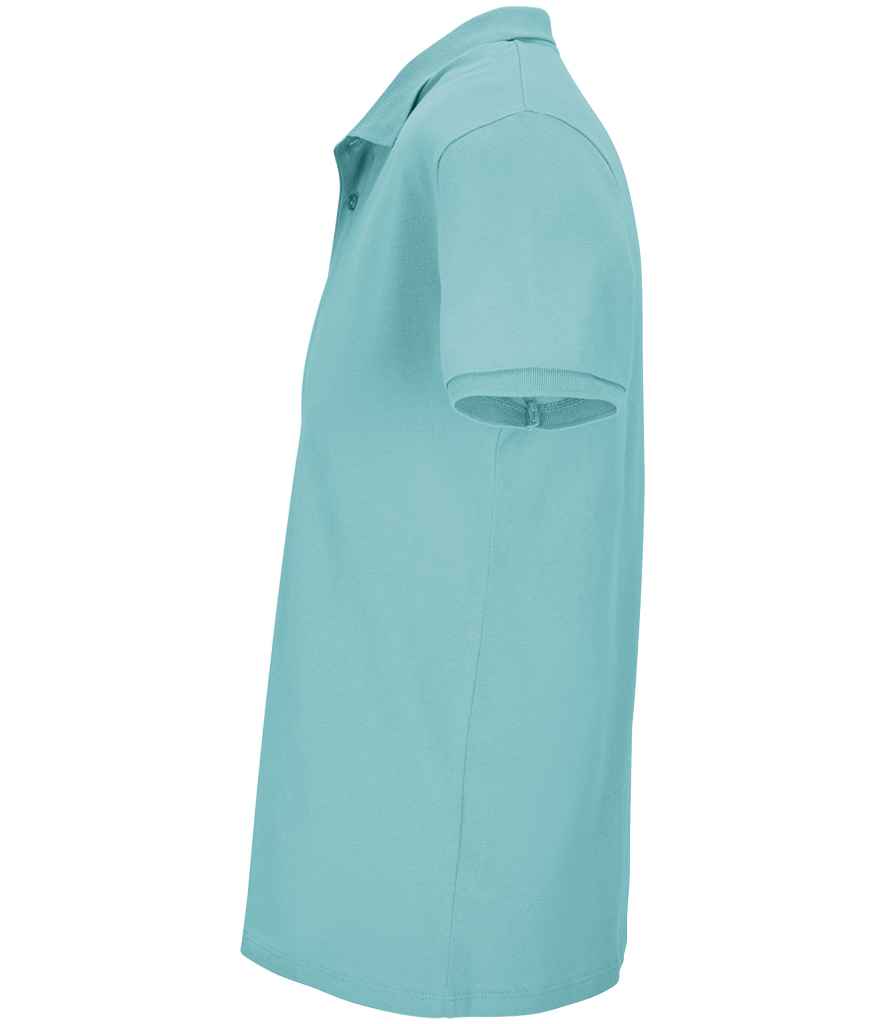 SOL'S Planet Organic Piqué Polo Shirt in Pool Blue, side view
