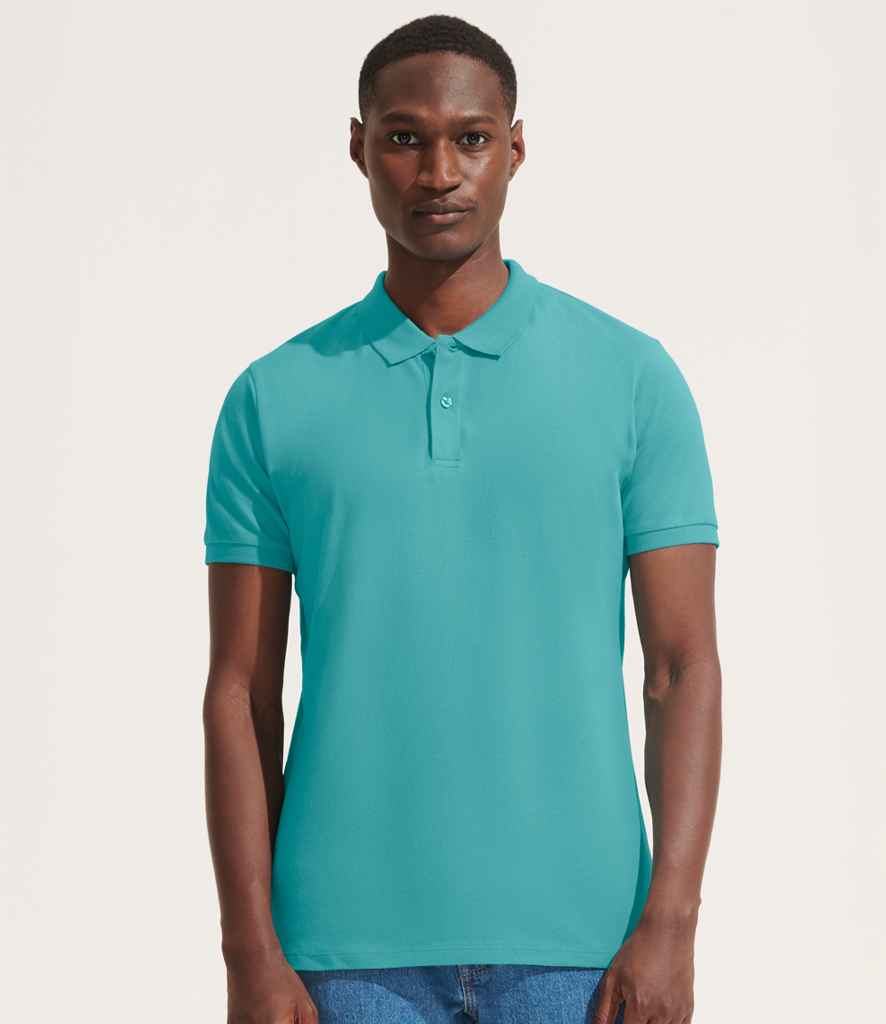 SOL'S Planet Organic Piqué Polo Shirt in Pool Blue