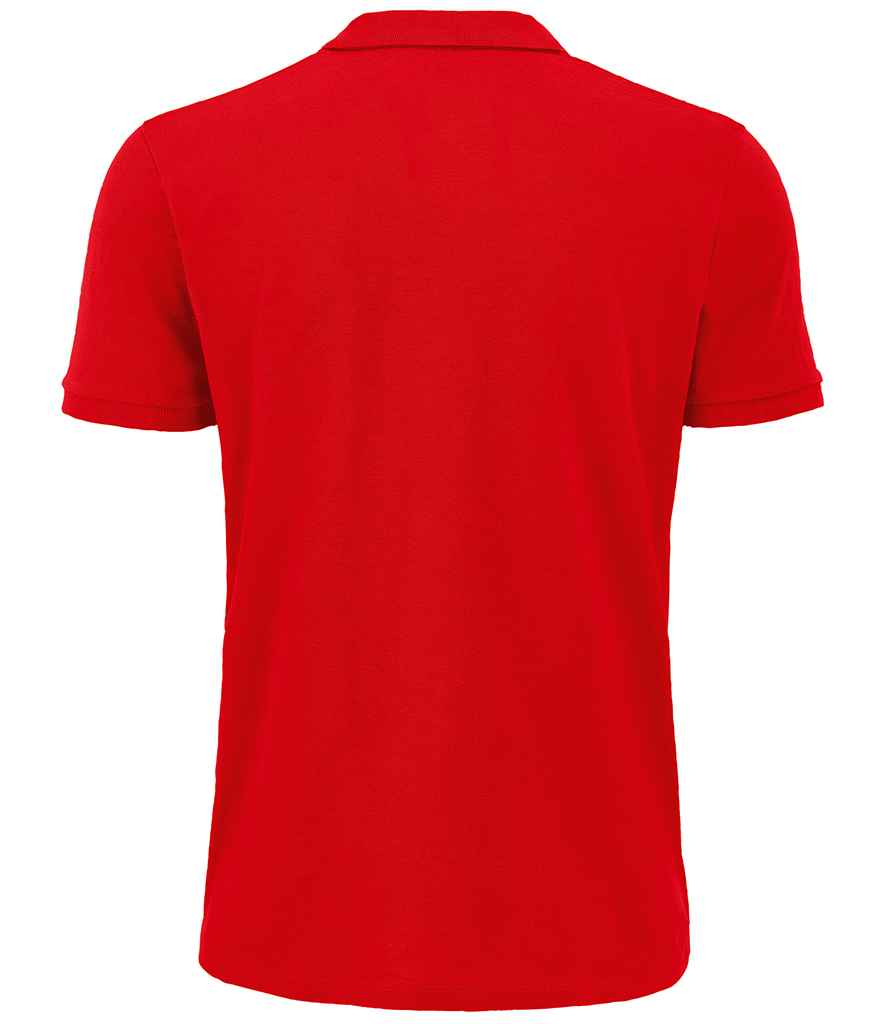 SOL'S Planet Organic Piqué Polo Shirt in Red, back view
