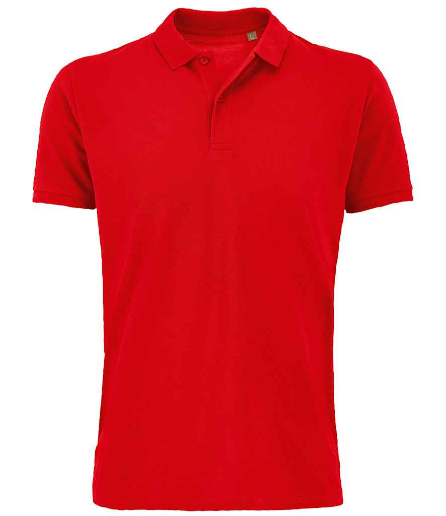 SOL'S Planet Organic Piqué Polo Shirt in Red, front view