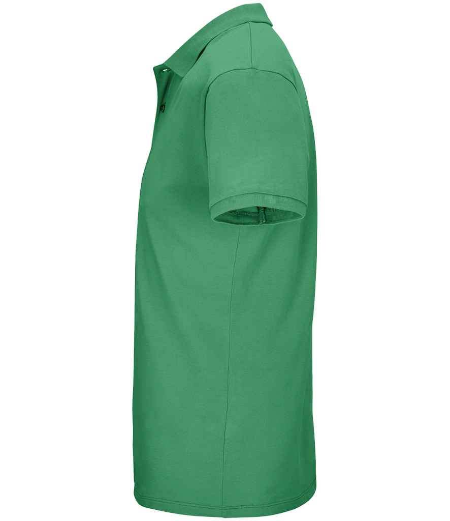 SOL'S Planet Organic Piqué Polo Shirt in Spring Green, side view