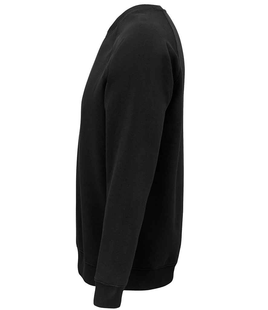 SOL'S Unisex Space Organic Raglan Sweatshirt in Black, side view