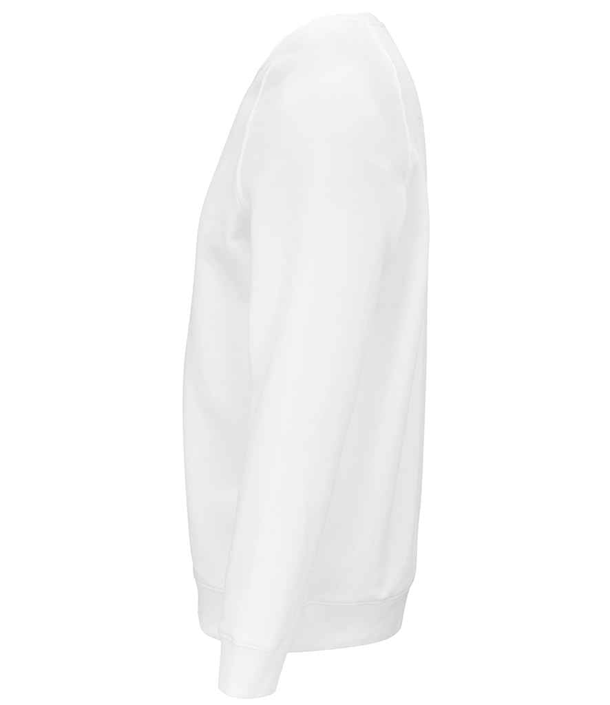 SOL'S Unisex Space Organic Raglan Sweatshirt in White, side view