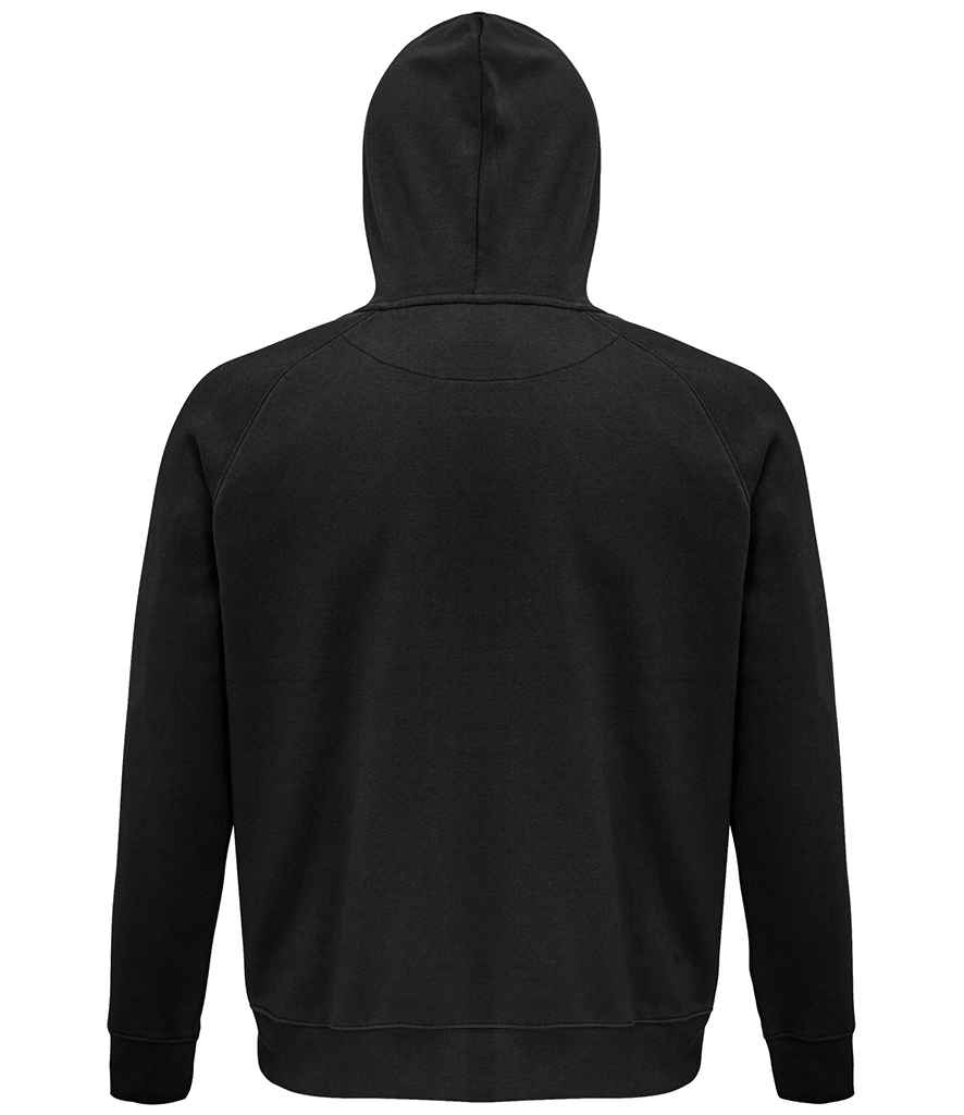 SOL'S Unisex Stellar Organic Hoodie in Black, back view