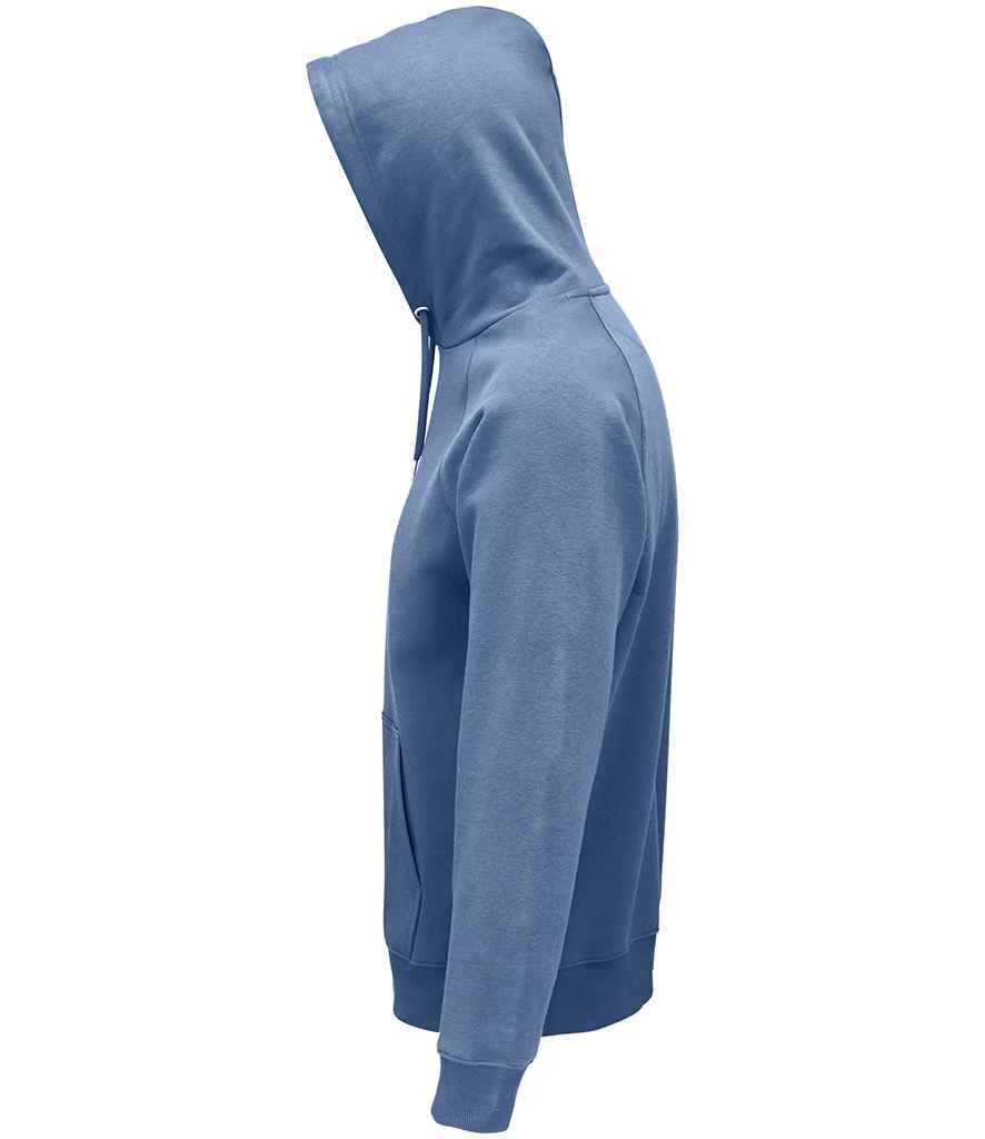 SOL'S Unisex Stellar Organic Hoodie in Blue, side view