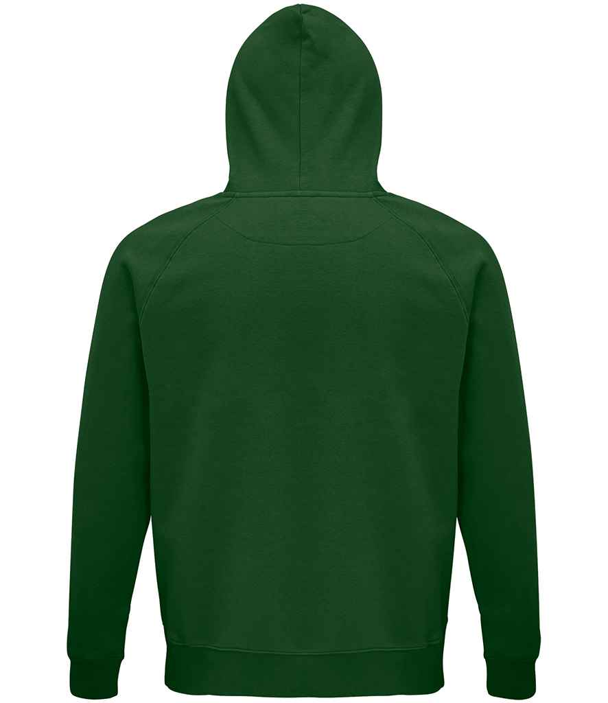 SOL'S Unisex Stellar Organic Hoodie in Bottle Green, back view