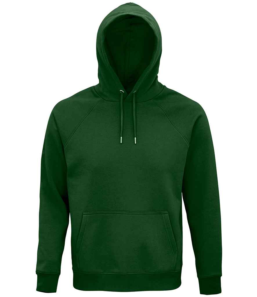 SOL'S Unisex Stellar Organic Hoodie in Bottle Green, front view