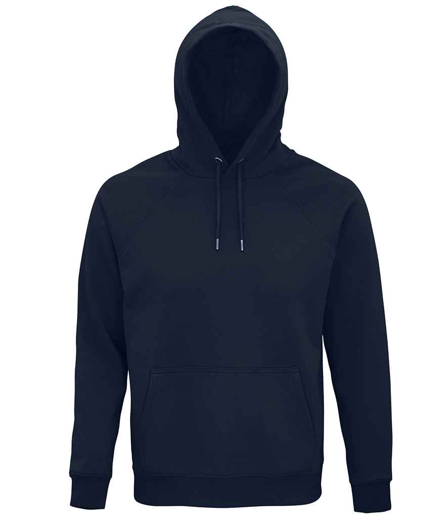 SOL'S Unisex Stellar Organic Hoodie in French Navy, front view