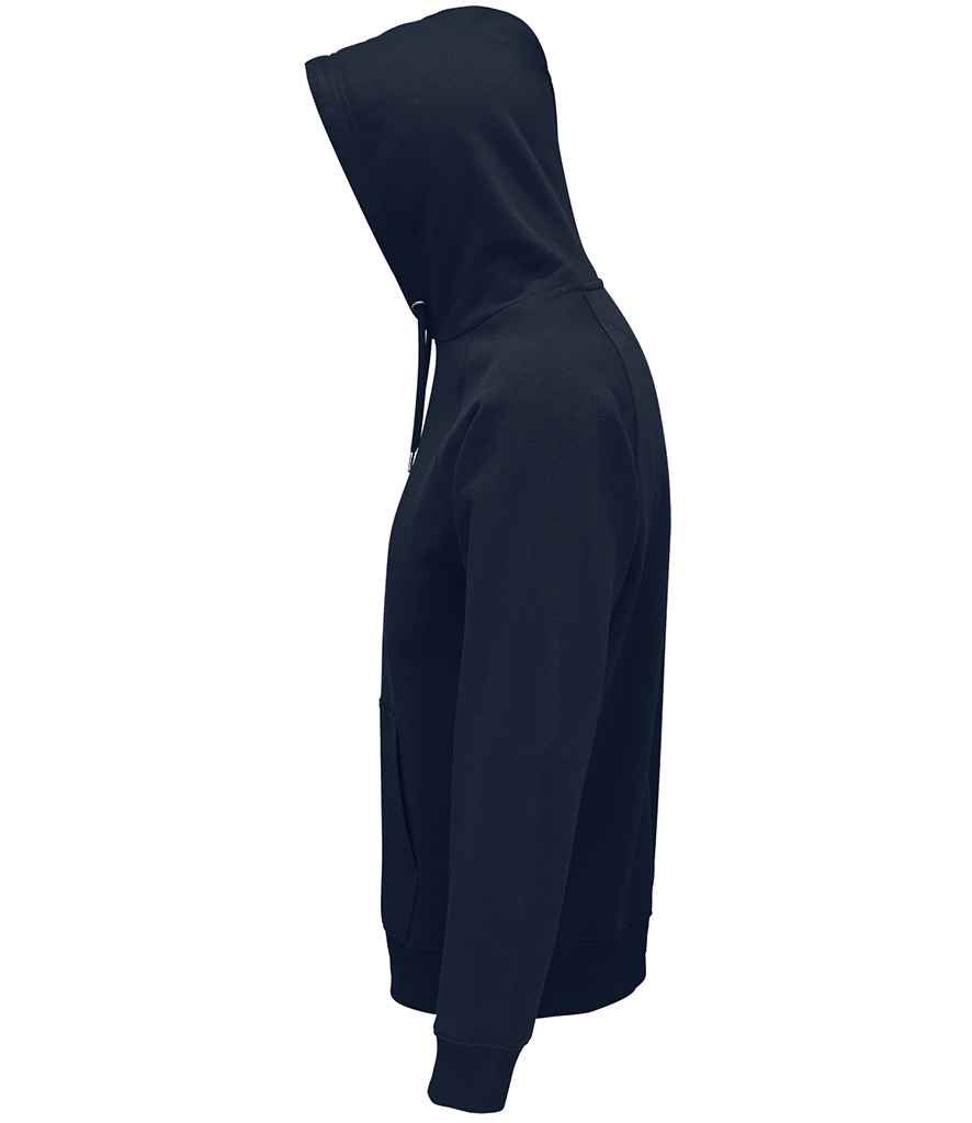 SOL'S Unisex Stellar Organic Hoodie in French Navy, side view