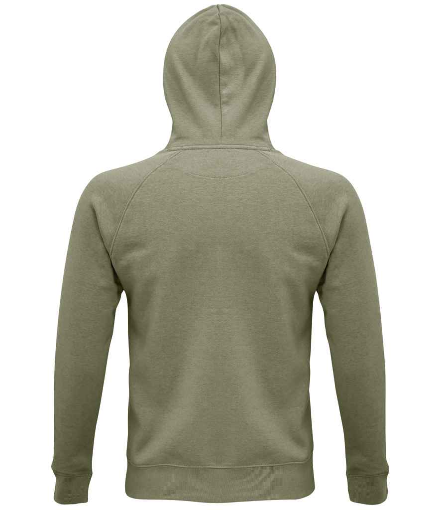 SOL'S Unisex Stellar Organic Hoodie in Khaki, back view