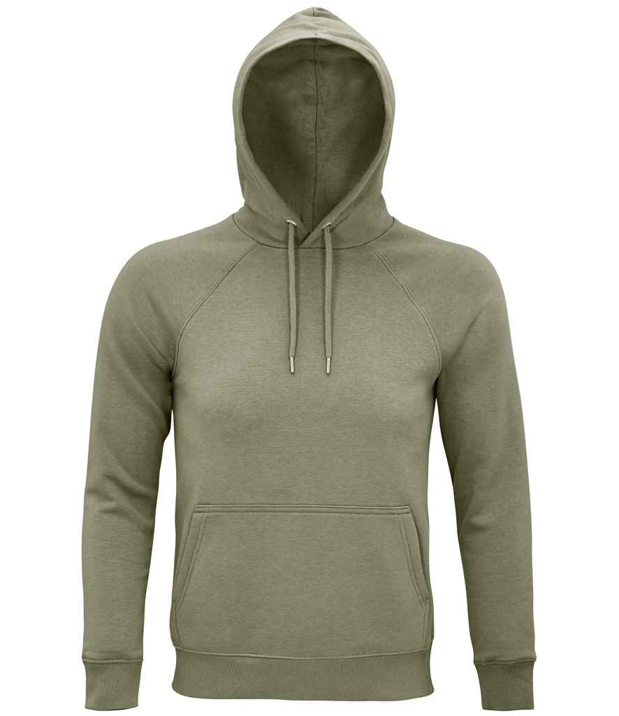 SOL'S Unisex Stellar Organic Hoodie in Khaki, front view