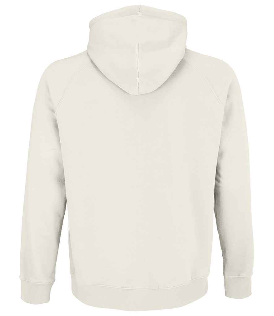 SOL'S Unisex Stellar Organic Hoodie in Off White, back view