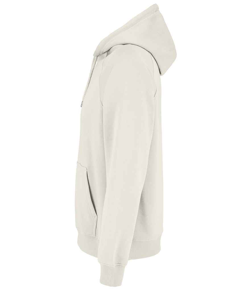 SOL'S Unisex Stellar Organic Hoodie in Off White, side view