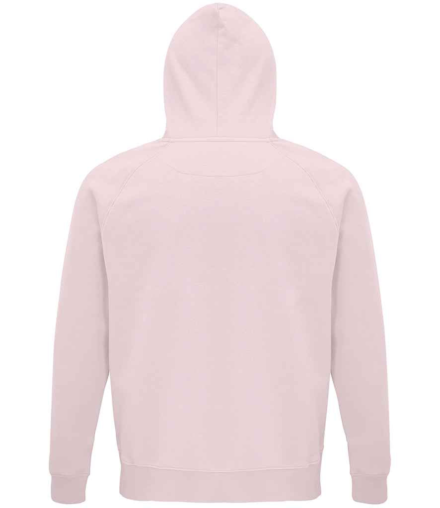 SOL'S Unisex Stellar Organic Hoodie in Pale Pink, back view