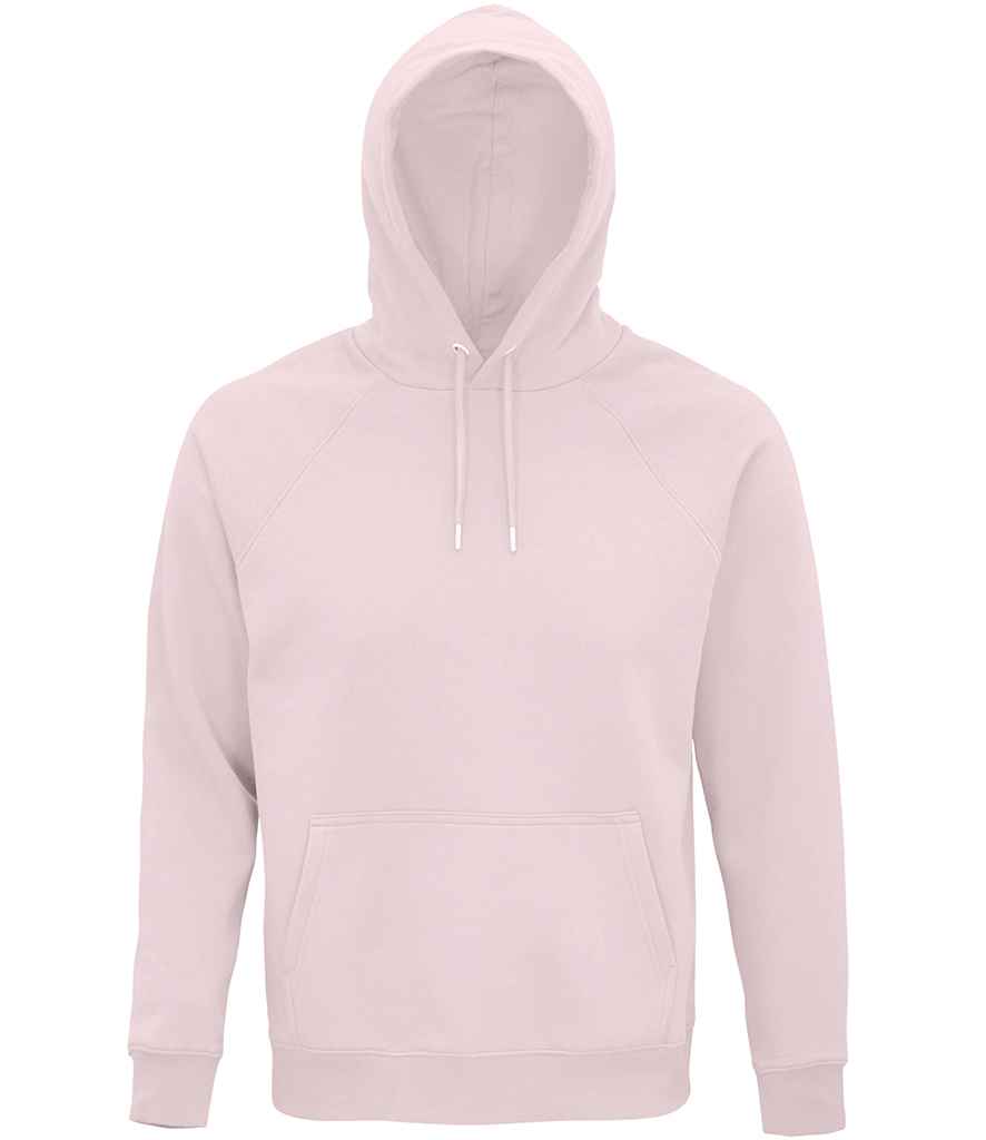 SOL'S Unisex Stellar Organic Hoodie in Pale Pink, front view