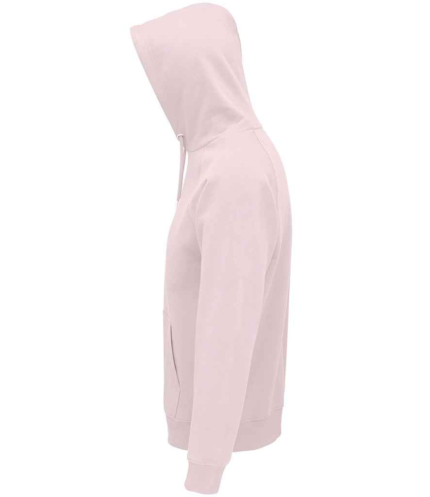 SOL'S Unisex Stellar Organic Hoodie in Pale Pink, side view