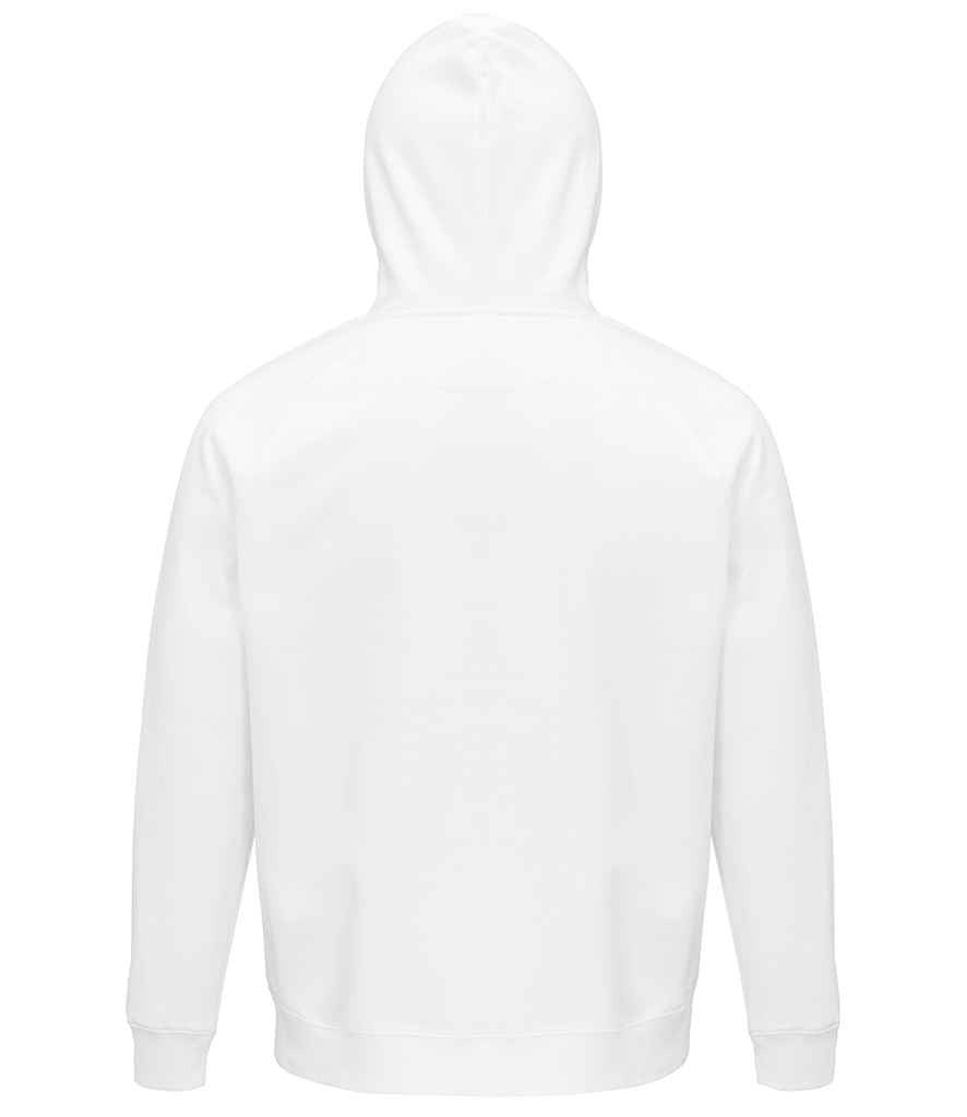 SOL'S Unisex Stellar Organic Hoodie in White, back view