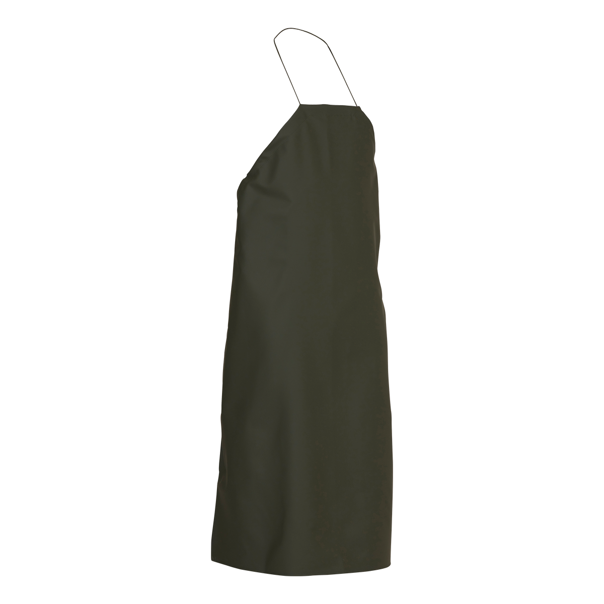 ELKA Rainwear Apron w/strings in Olive, front view