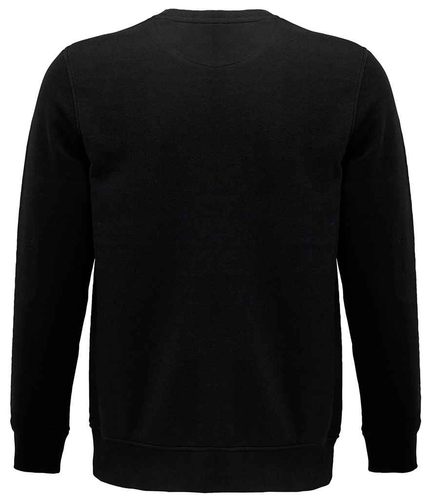 SOL'S Unisex Comet Organic Sweatshirt in Black, back view