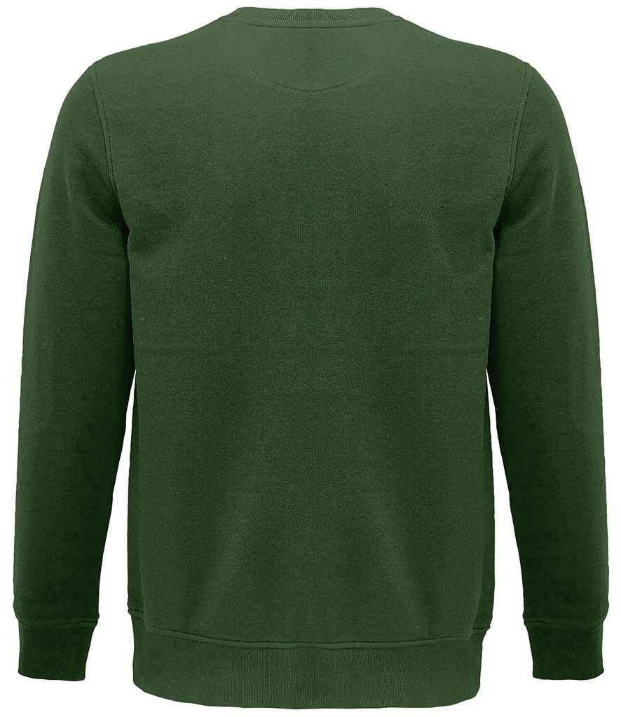 SOL'S Unisex Comet Organic Sweatshirt in Bottle Green, back view