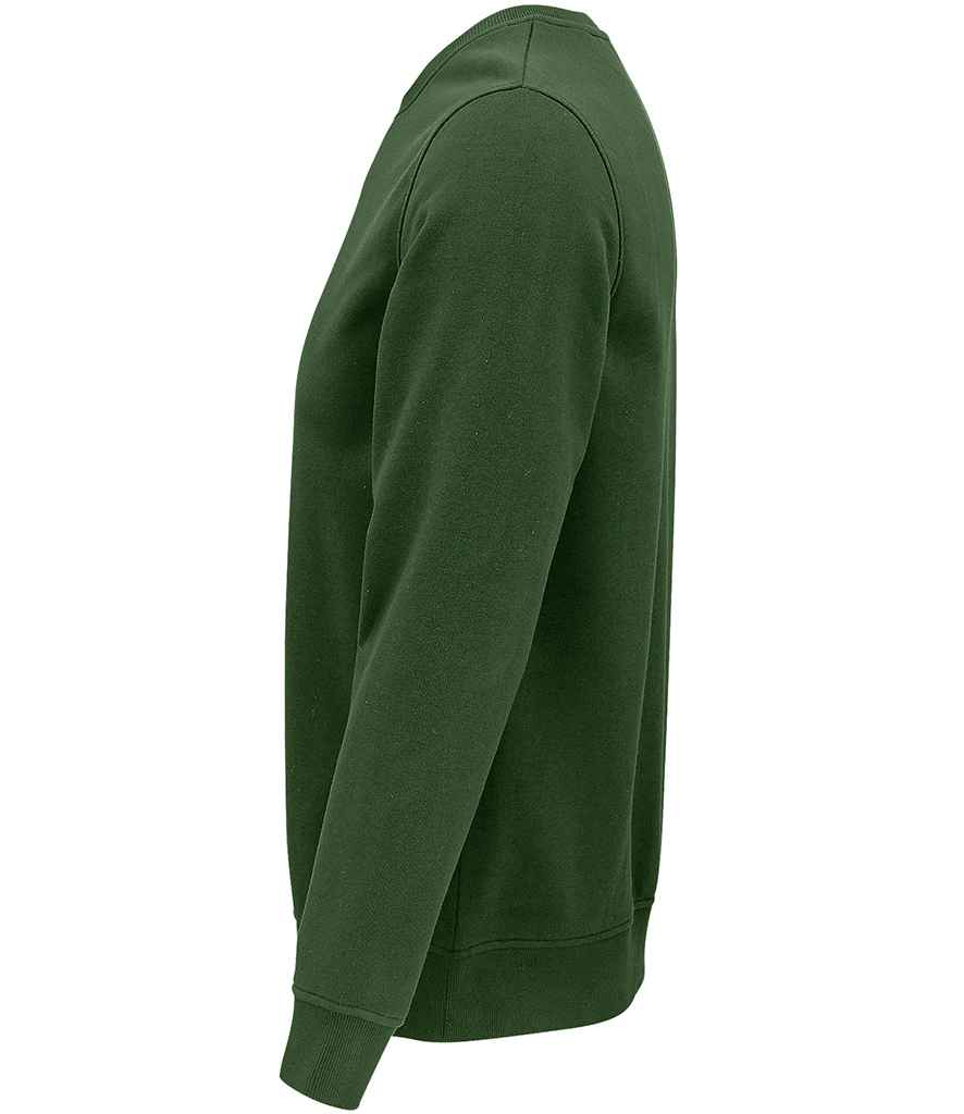 SOL'S Unisex Comet Organic Sweatshirt in Bottle Green, side view