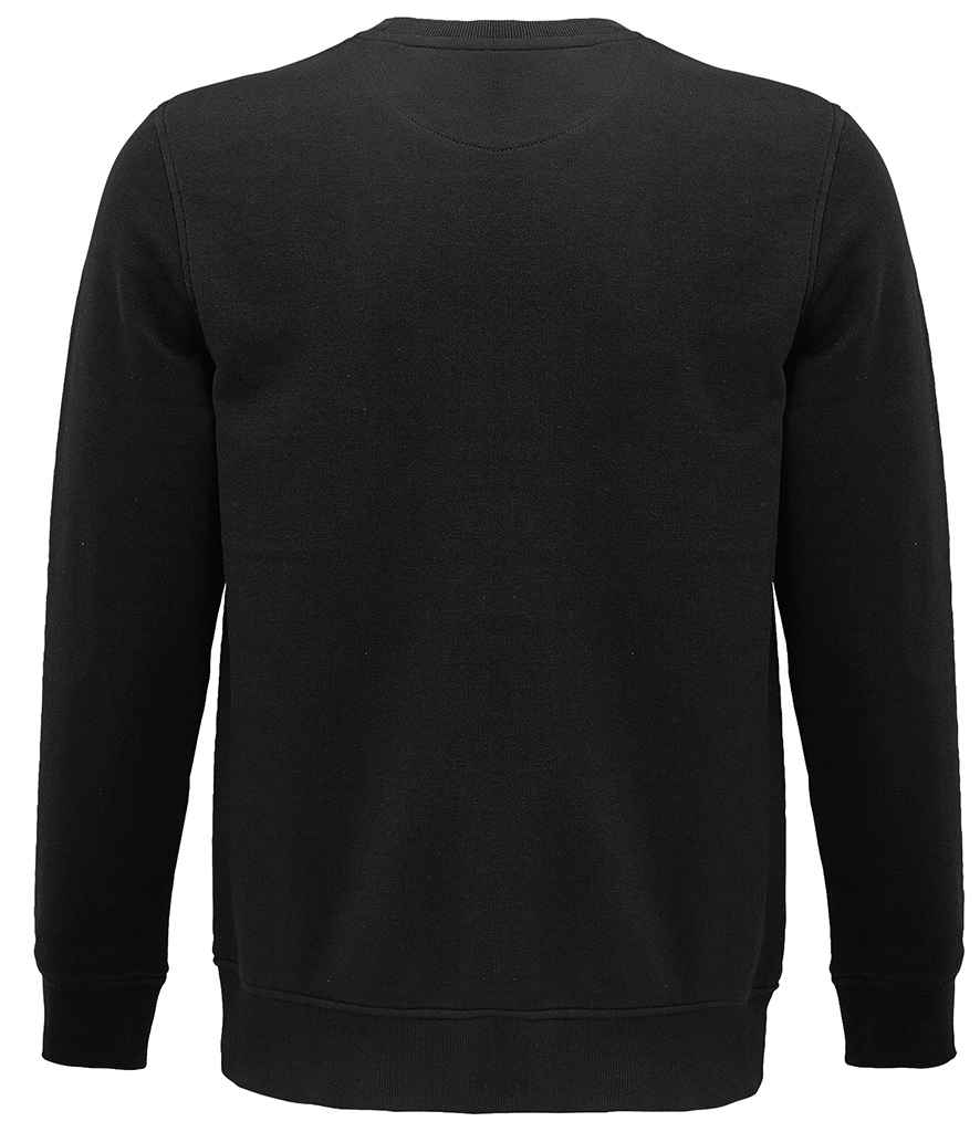 SOL'S Unisex Comet Organic Sweatshirt in Deep Charcoal, back view