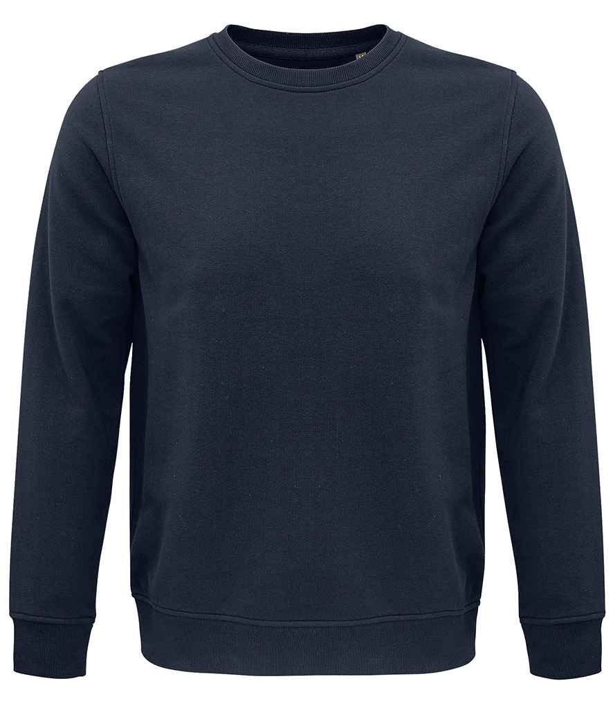 SOL'S Unisex Comet Organic Sweatshirt in French Navy, front view