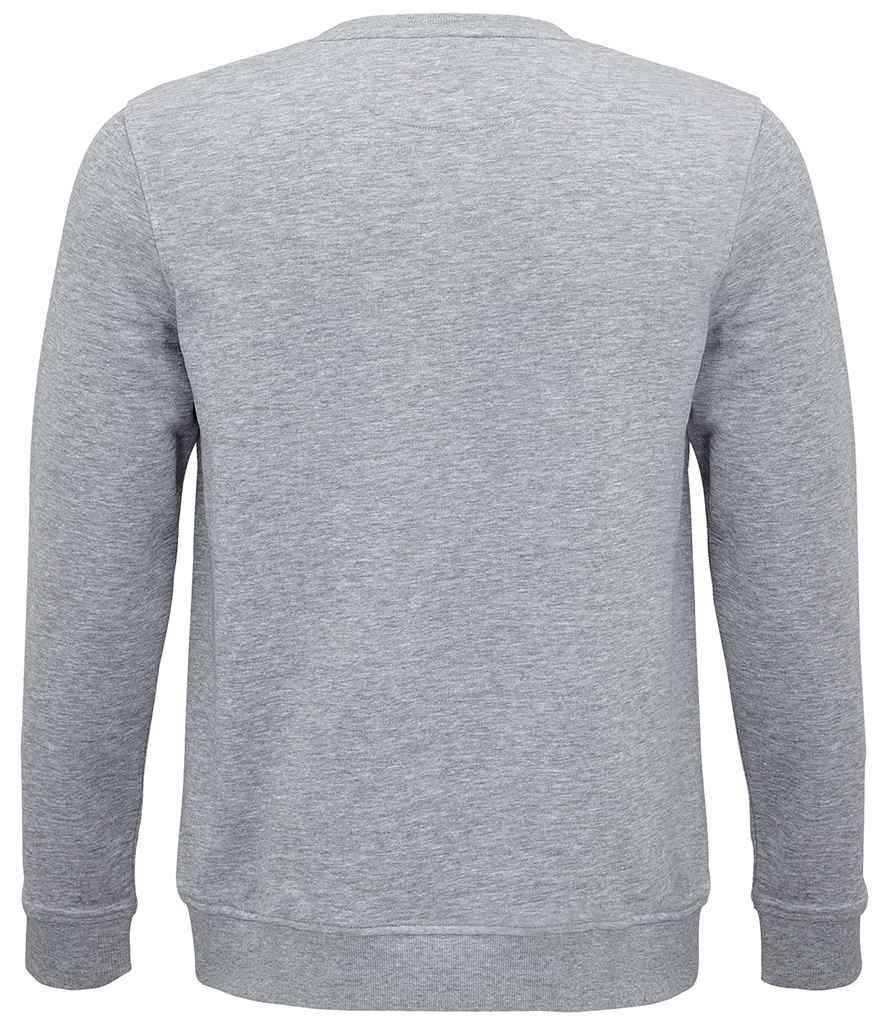 SOL'S Unisex Comet Organic Sweatshirt in Grey Marl, back view