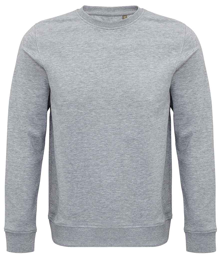 SOL'S Unisex Comet Organic Sweatshirt in Grey Marl, front view