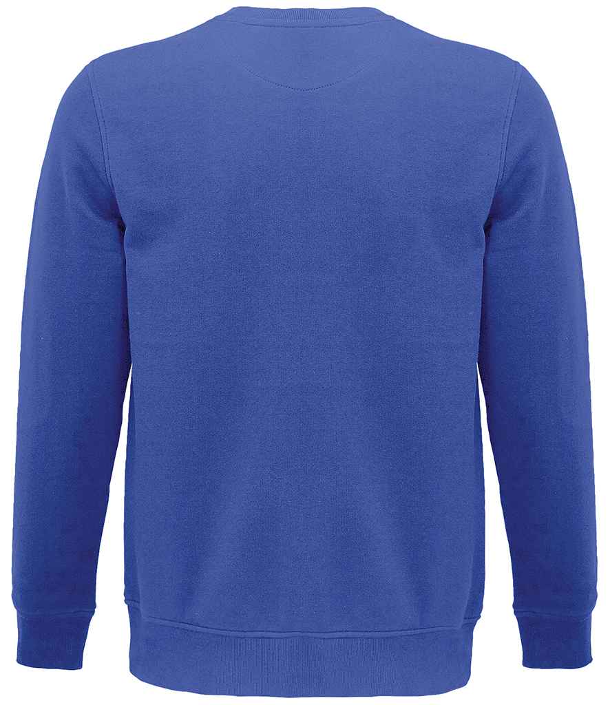 SOL'S Unisex Comet Organic Sweatshirt in Royal Blue, back view