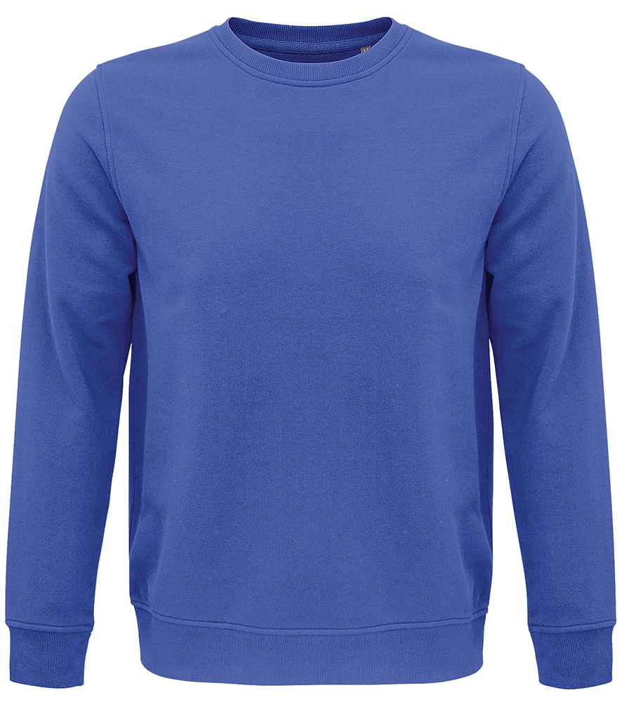 SOL'S Unisex Comet Organic Sweatshirt in Royal Blue, front view