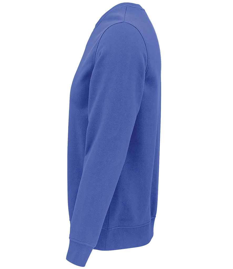 SOL'S Unisex Comet Organic Sweatshirt in Royal Blue, side view