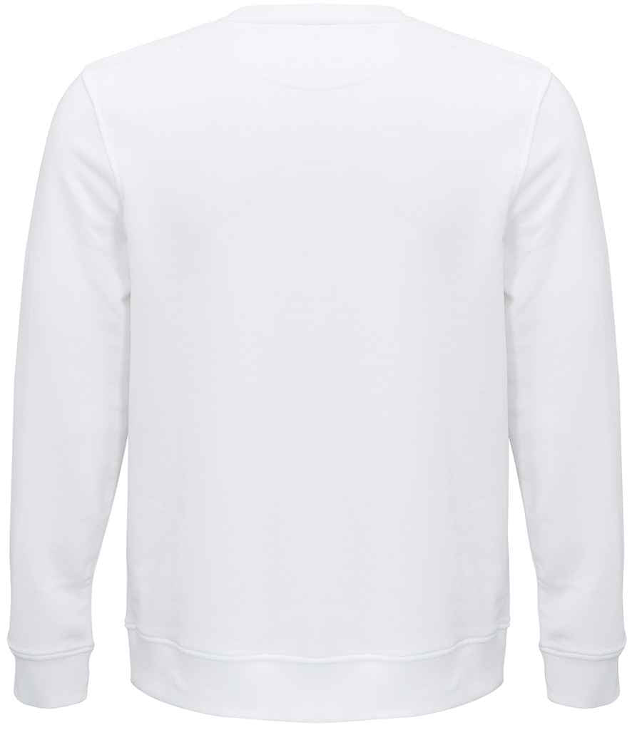 SOL'S Unisex Comet Organic Sweatshirt in White, back view