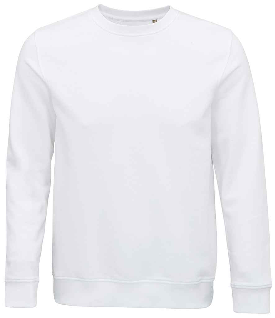 SOL'S Unisex Comet Organic Sweatshirt in White, front view