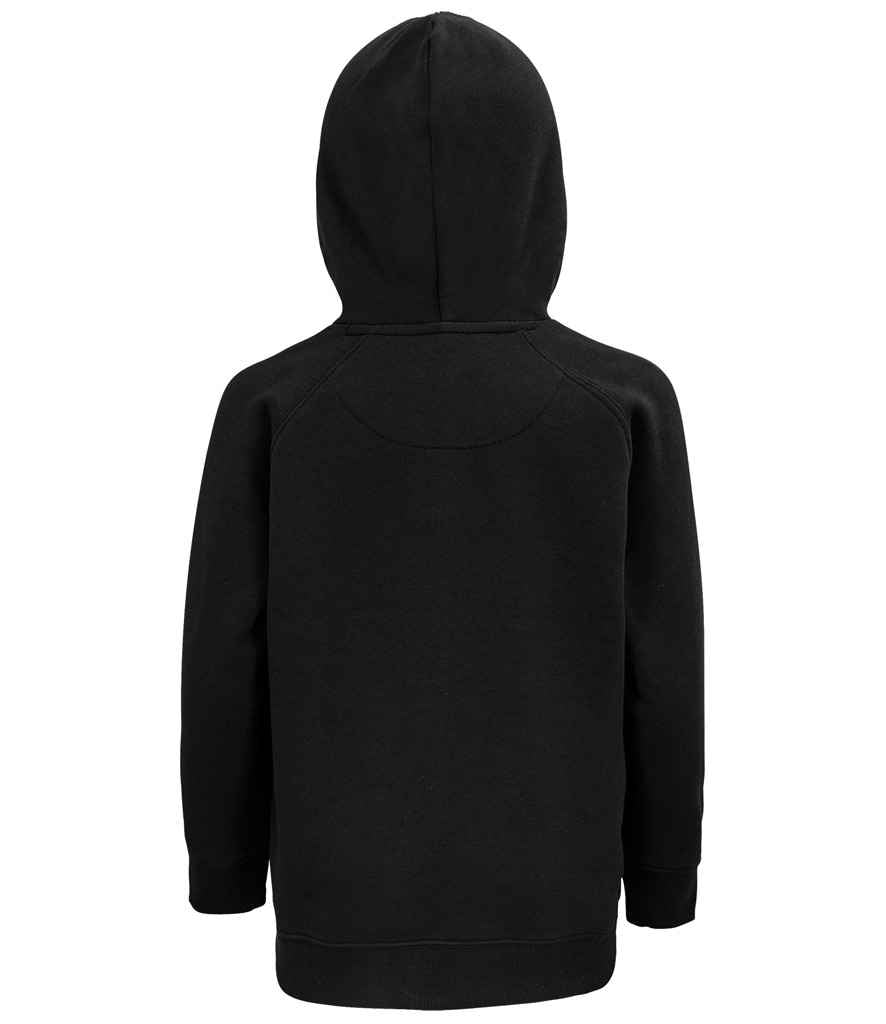 SOL'S Kids Stellar Organic Hoodie in Black, back view