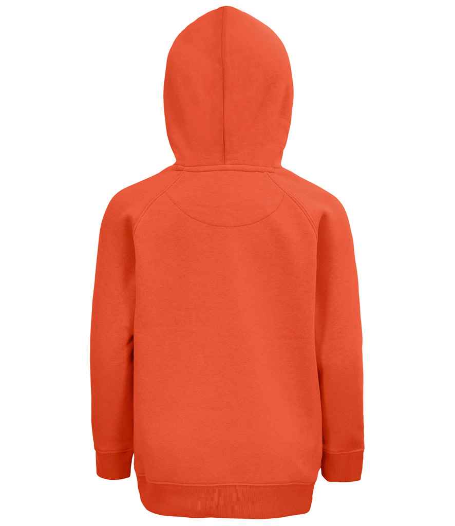 SOL'S Kids Stellar Organic Hoodie in Burnt Orange, back view